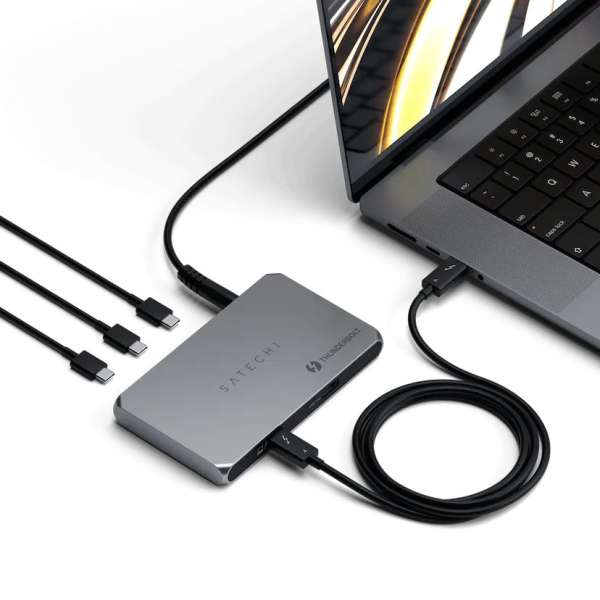 Satechi Aluminium Thunderbolt 4 Slim Hub Grey