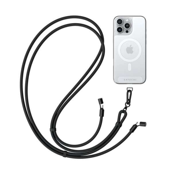 Satechi OntheGo Crossbody Lanyard Cable 1,5m Black