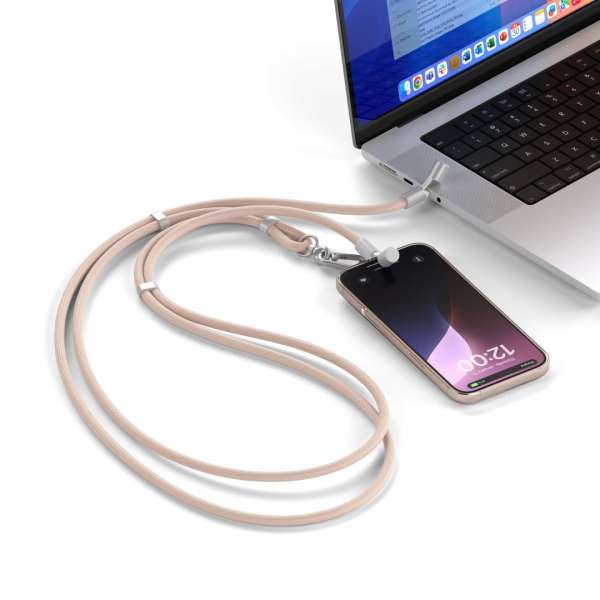 Satechi OntheGo Crossbody Lanyard Cable 1,5m Desert Rose