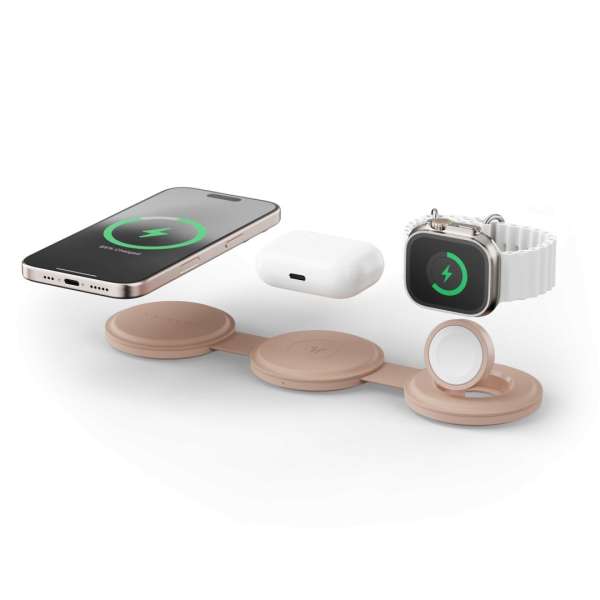 Satechi OntheGo 3-in-1 Wireless Charger Desert Rose