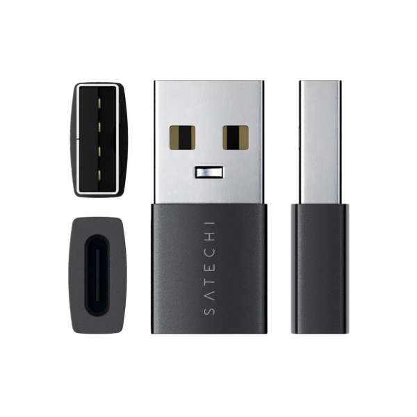 Satechi Type-A to Type-C Adapter Space Black (2 Pack)