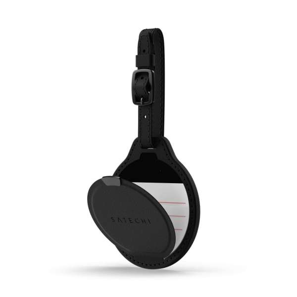 Satechi Vegan-Leather FindAll Luggage Tag Black