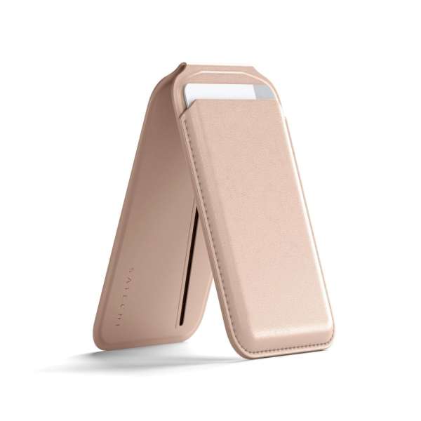 Satechi Vegan-Leather Magnetic Wallet Stand (iPhone 12/13/14/15 all models) Desert Rose