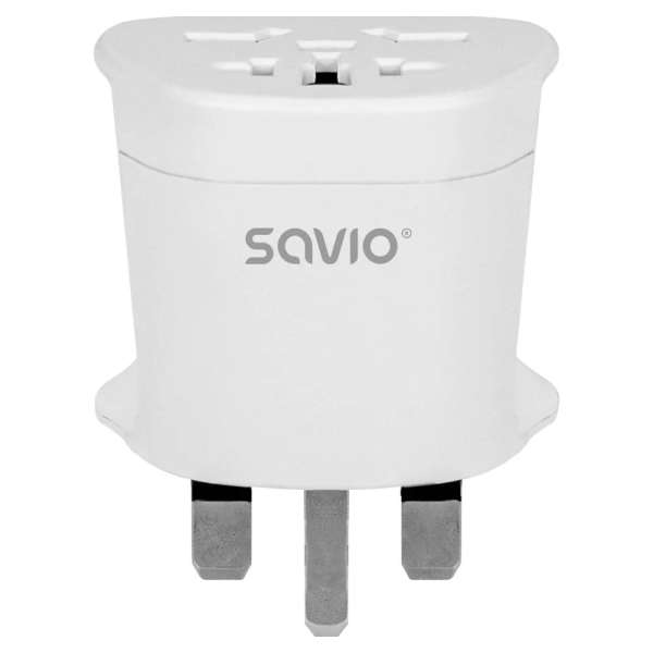 Savio AP-05 Travel adapter global socket – UK plug White