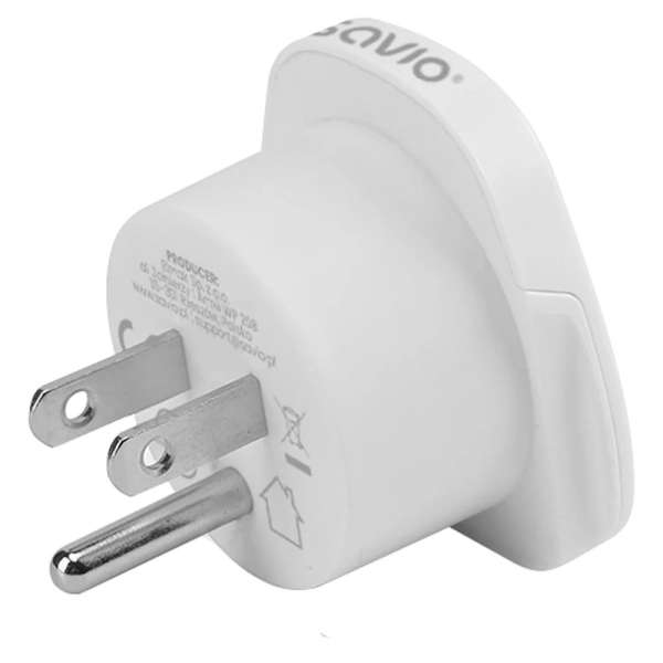 Savio AP-07 Travel adapter global socket – US plug White