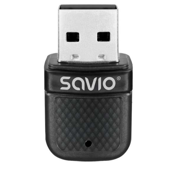 Savio BT-070 Wi-Fi 6 & Bluetooth adapter Black