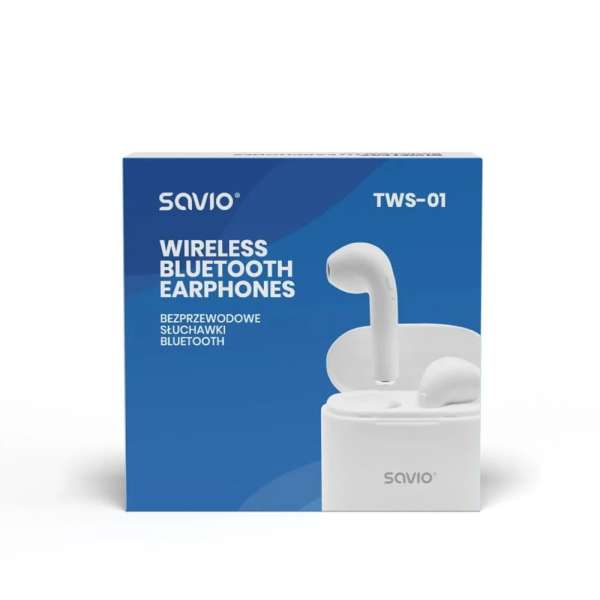Savio TWS-01 Bluetooth Headset White