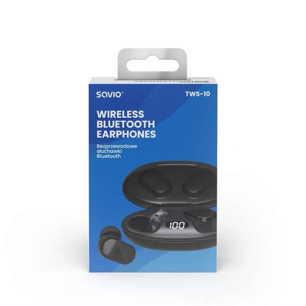 Savio TWS-10 Bluetooth Headset Black