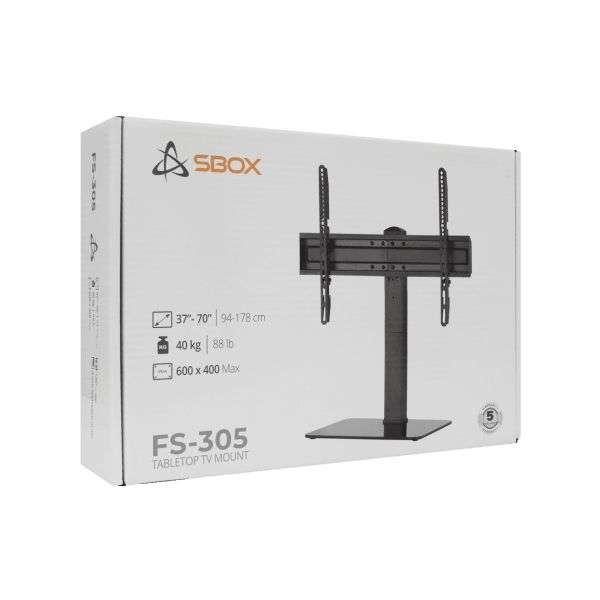 SBOX FS-305-2 Floor Fixed Mount 37"-70" Black
