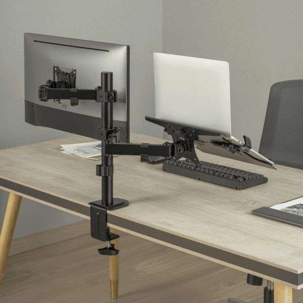 SBOX LCD-LM01-2 Desktop Mount 13"-27" Black