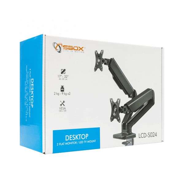 SBOX LCD-S024 Desktop Mount 17"-32" Black