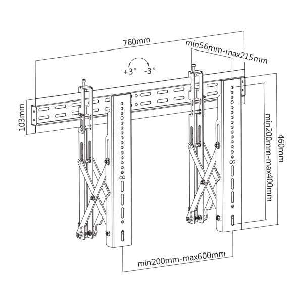 SBOX LVW02-46F Wall Mount 37"-70" Black
