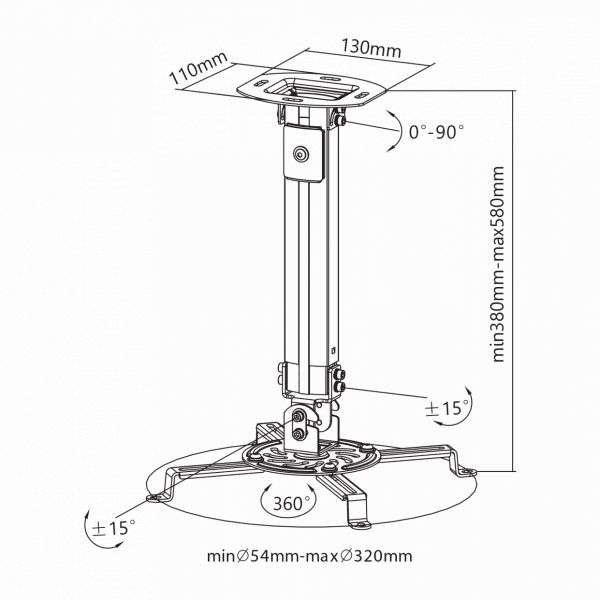 SBOX PM-18S Ceiling mount for projektor