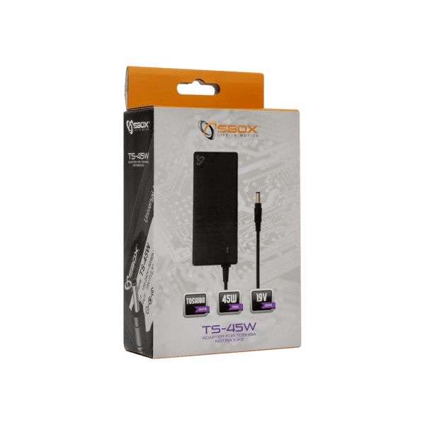 SBOX TS-45W 20V / 2,25A 45W 5,5x2,5mm Toshiba hálózati notebook töltő