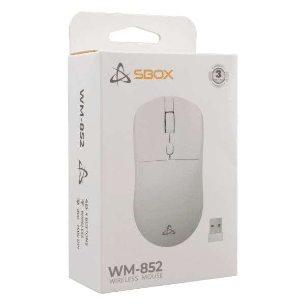 SBOX WM-852 Wireless Mouse White