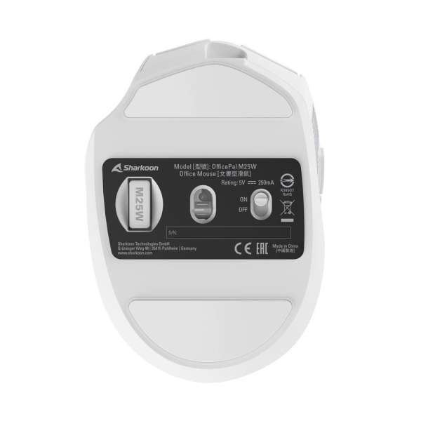 Sharkoon OfficePal M25W Gaming Wireless Mouse White