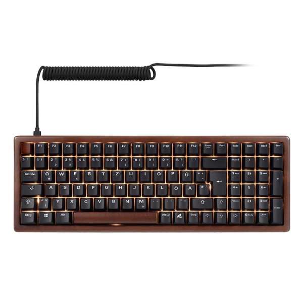 Sharkoon Skiller SGK50 S2 Wood PBT Gaming Keyboard Brown/Black US
