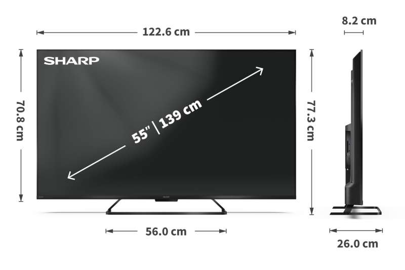 Sharp 55" 55HR7265E QLED Smart
