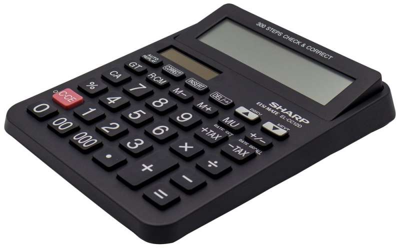 Sharp EL-CC12D Asztali számológép Black