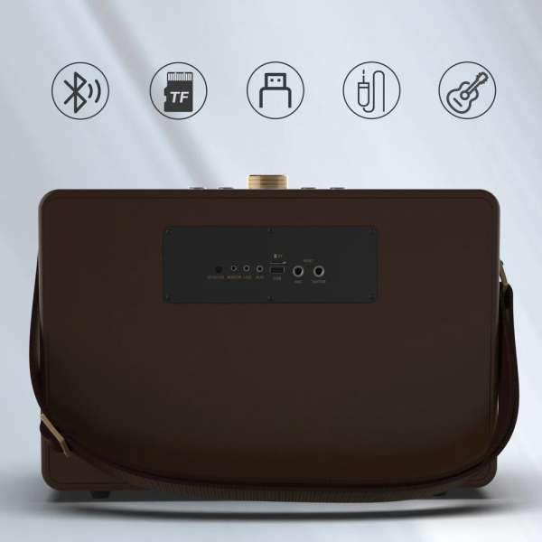 W-King K6L Bluetooth Speaker Brown