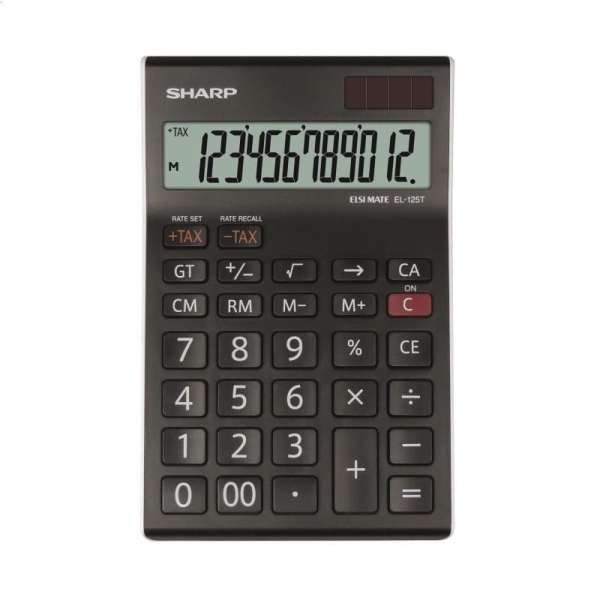 Sharp EL-125T Asztali számológép Black