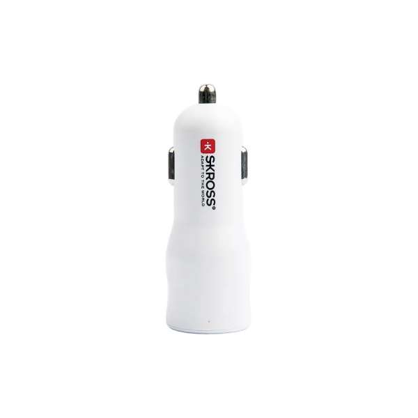 SKROSS 1xUSB-A 1xUSB-C PD 20W autós töltő White
