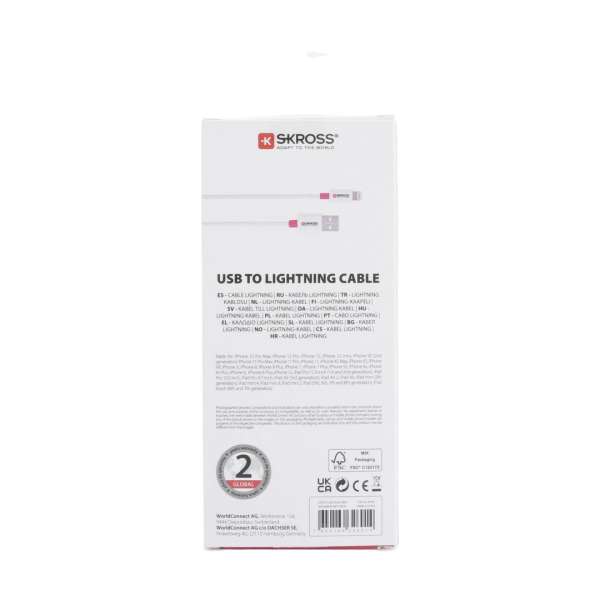 SKROSS USB-A to Lightning cable 1,2m White