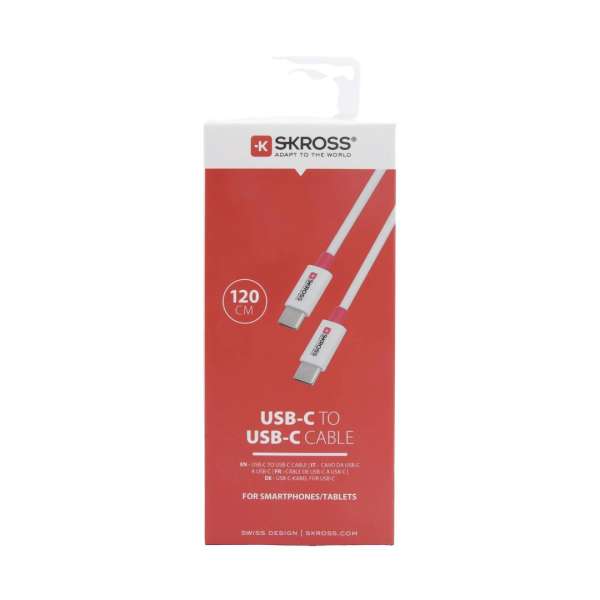 SKROSS USB-C to USB-C cable 1,2m White