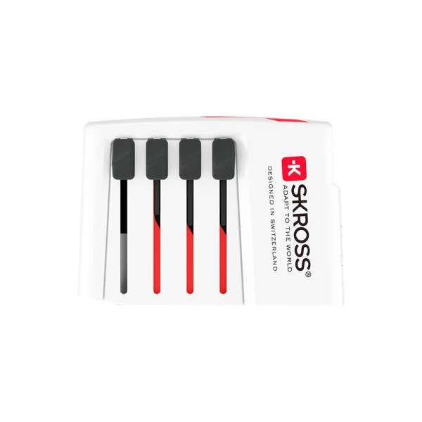 SKROSS Világutazóknak földelt Adapter White