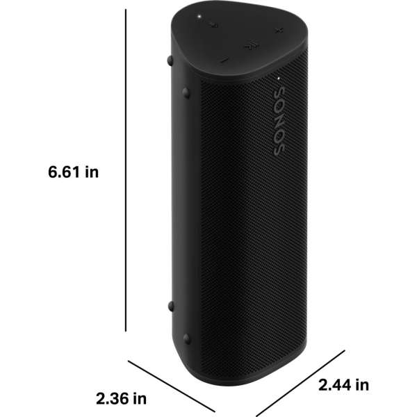 Sonos Roam 2 Ultra-Portable Smart Bluetooth Speaker Black