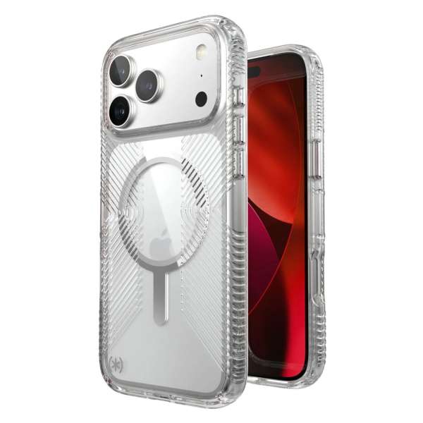 Speck Presidio Perfect Clear Grip MagSafe iPhone 17 Pro Max Case Clear/Silver
