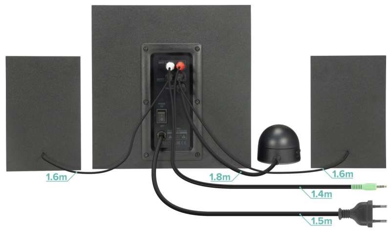 Speedlink Gravity LT 2.1 Subwoofer System Black