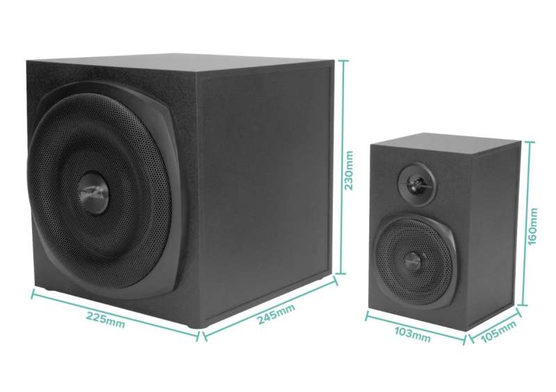 Speedlink Gravity LT 2.1 Subwoofer System Black