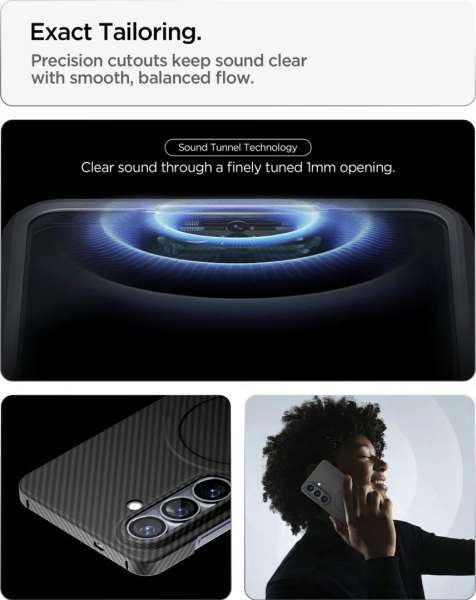 Spigen Air Skin Aramid MagSafe case for Samsung Galaxy S26 Black