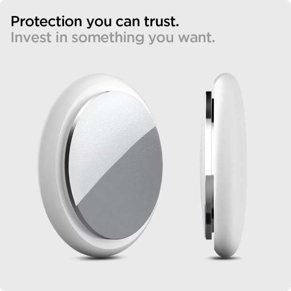 Spigen AirSkin Shield HD 4 Pack Apple AirTag Clear