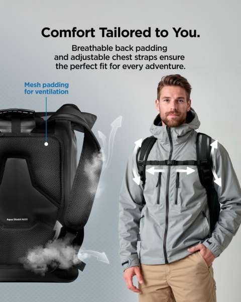Spigen Aqua Shield WaterProof Backpack A650 Black