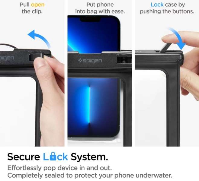 Spigen Aqua Shield WaterProof Case A601 2 Pack Black
