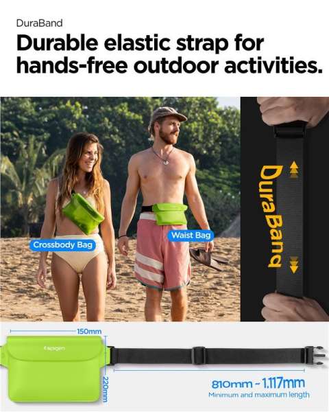 Spigen Aqua Shield WaterProof Waist Bag A620 2 Pack Cactus Gren