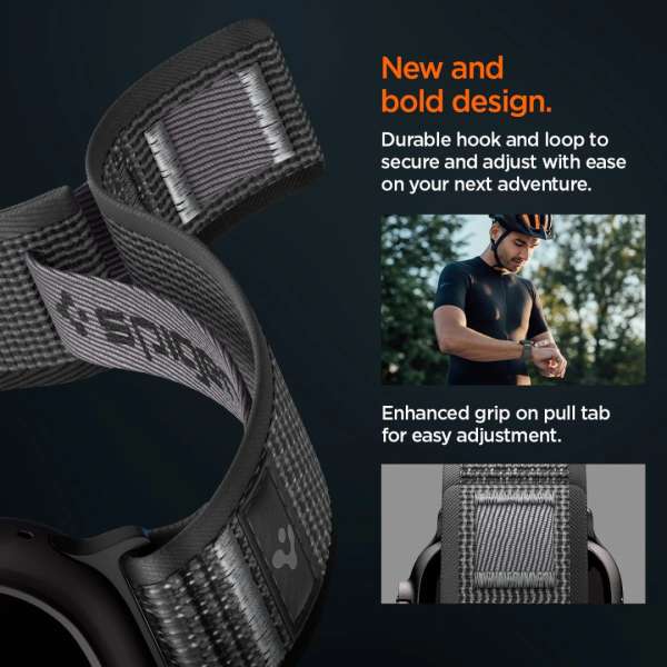 Spigen Athlex Air 2 Active Band for Apple Watch 49mm/46mm/45mm/44mm Black Gray