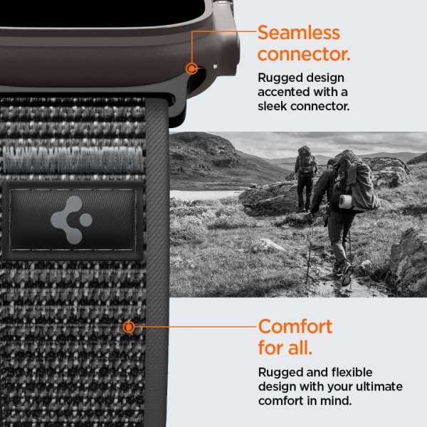 Spigen Athlex Air 2 Active Band for Apple Watch 49mm/46mm/45mm/44mm Black Gray