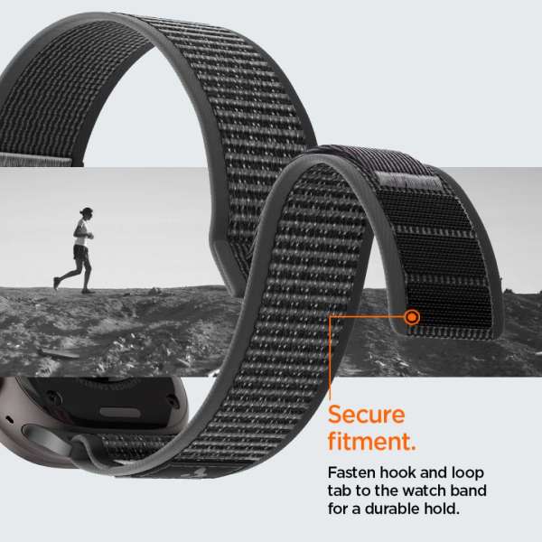 Spigen Athlex Air 2 Active Band for Apple Watch 49mm/46mm/45mm/44mm Black Gray