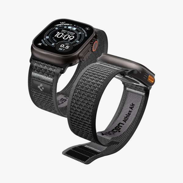 Spigen Athlex Air 2 Active Band for Apple Watch 49mm/46mm/45mm/44mm Black Gray
