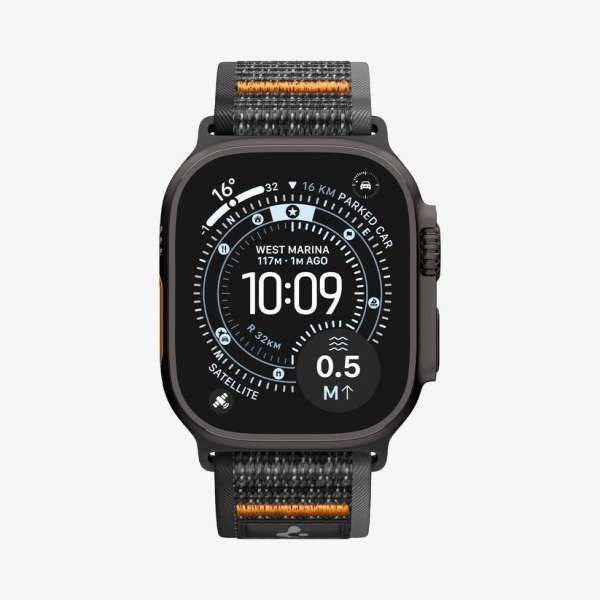 Spigen Athlex Air 2 Active Band for Apple Watch 49mm/46mm/45mm/44mm Black Orange