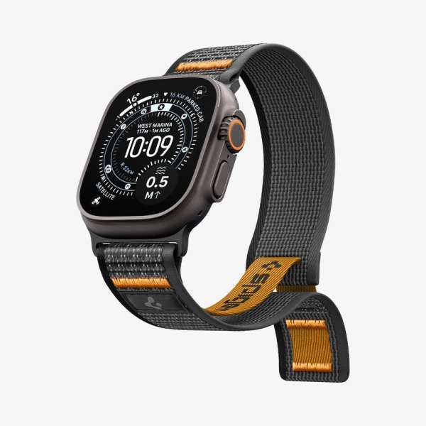 Spigen Athlex Air 2 Active Band for Apple Watch 49mm/46mm/45mm/44mm Black Orange