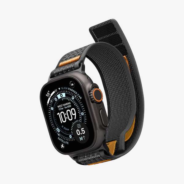 Spigen Athlex Air 2 Active Band for Apple Watch 49mm/46mm/45mm/44mm Black Orange