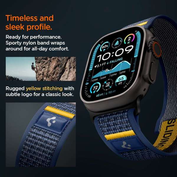 Spigen Athlex Air Active Band for Apple Watch 49mm/46mm/45mm/44mm Active Navy