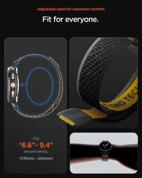 Spigen Athlex Air Active Band for Samsung Galaxy Watch 8 46mm/44mm/40mm Black