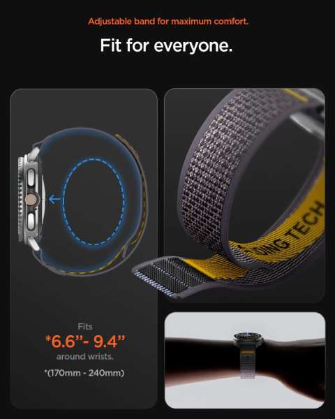 Spigen Athlex Air Band for Samsung Galaxy Watch 8 46mm/44mm/40mm Gray
