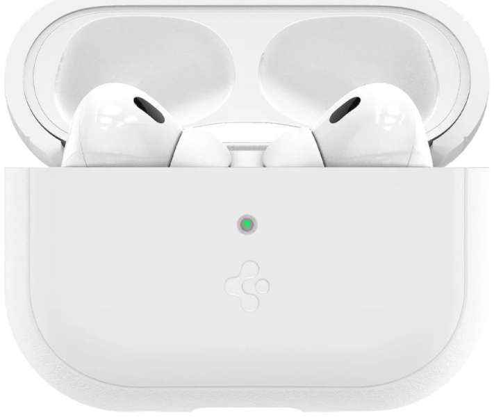 Spigen Case Silicone Fit White + Strap AirPods Pro (2nd Gen) Grey