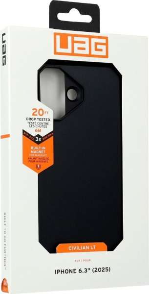 Spigen Civilian LT MagSafe case for iPhone 17 Black